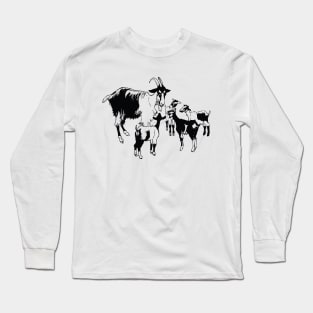 Goat and baby goats Long Sleeve T-Shirt